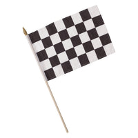 12ct Bulk Black and White Check Cloth Racing Flag
