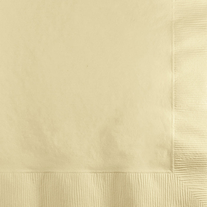 500ct Bulk Ivory Beverage Napkins 3 ply by Creative Converting