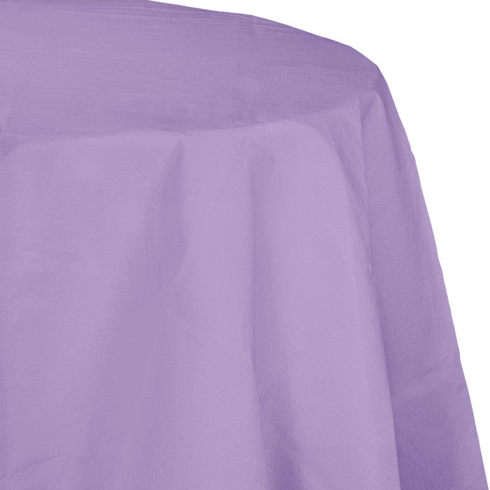 Bulk 12ct Luscious Lavender Round Paper Table Covers 82 inch 
