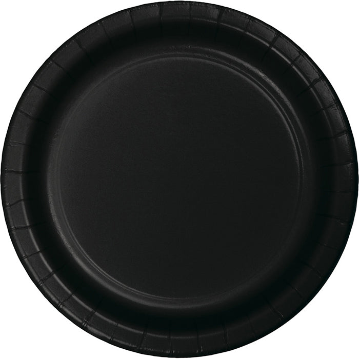 Bulk 96ct Black Velvet Value Friendly 8.75 inch Dinner Plates 