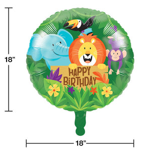 10ct Bulk Jungle Safari Mylar Balloons