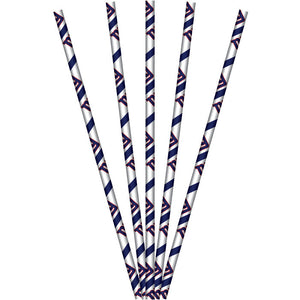 New York Giants Paper Straws, 24 ct by Creative Converting