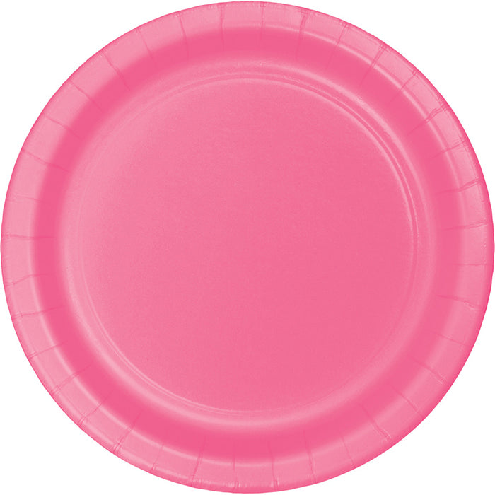 Bulk 96ct Candy Pink Value Friendly 8.75 inch Dinner Plates 