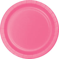 Bulk 240ct Candy Pink Sturdy Style 8.75 inch Dinner Plates 