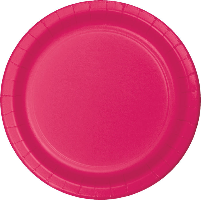 Hot Magenta Pink Paper Plates, 24 ct by Creative Converting