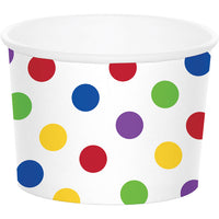 72ct Bulk Multicolor Dot Treat Cups