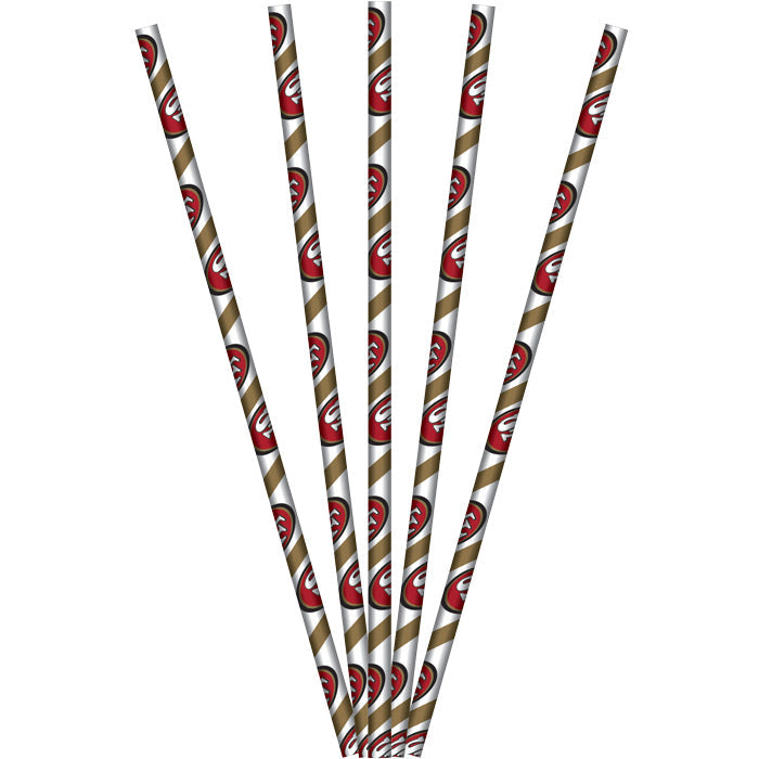 San Francisco 49Ers Paper Straws, 24 ct by Creative Converting
