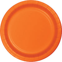 Bulk 96ct Sunkissed Orange Value Friendly 8.75 inch Dinner Plates 