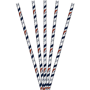 Denver Broncos Paper Straws, 24 ct by Creative Converting