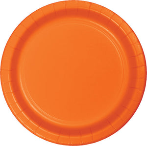 Bulk 240ct Sunkissed Orange Sturdy Style 8.75 inch Dinner Plates 