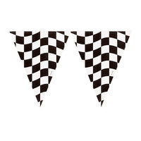 12ct Bulk Black and White Check Banners