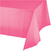 Bulk 12ct Candy Pink Value Friendly Plastic Table Cover 