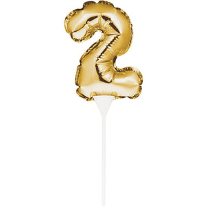 2 Gold Number Balloon Cake Topper by Creative Converting
