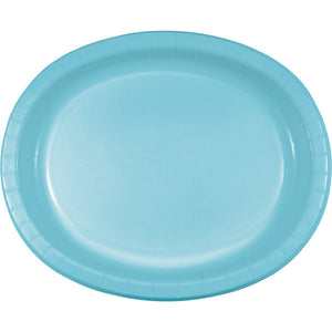 Pastel Blue Oval Platter 10" X 12", 8 ct by Creative Converting
