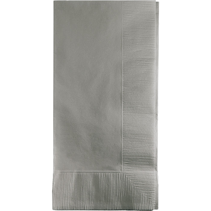 Shimmering Silver Dinner Napkins 2Ply 1/8Fld, 50 ct by Creative Converting