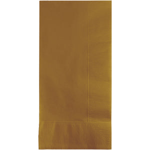 Glittering Gold Dinner Napkins 2Ply 1/8Fld, 100 ct by Creative Converting