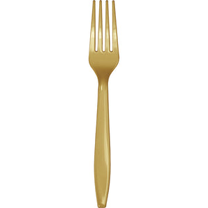 Bulk 288ct Glittering Gold Plastic Forks 