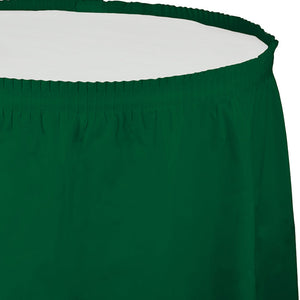 Bulk 6ct Hunter Green Plastic Table Skirt 