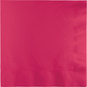 Hot Magenta Dinner Napkins 3Ply 1/4Fld, 25 ct by Creative Converting