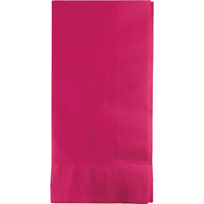 Bulk 600ct Hot Magenta 2 Ply Dinner Napkins 