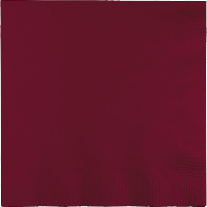 Bulk 250ct Burgundy Dinner Napkins 3 Ply 