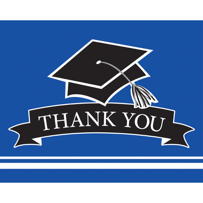 Graduation School Spirit Blue Thank You Notes, 25 ct by Creative Converting
