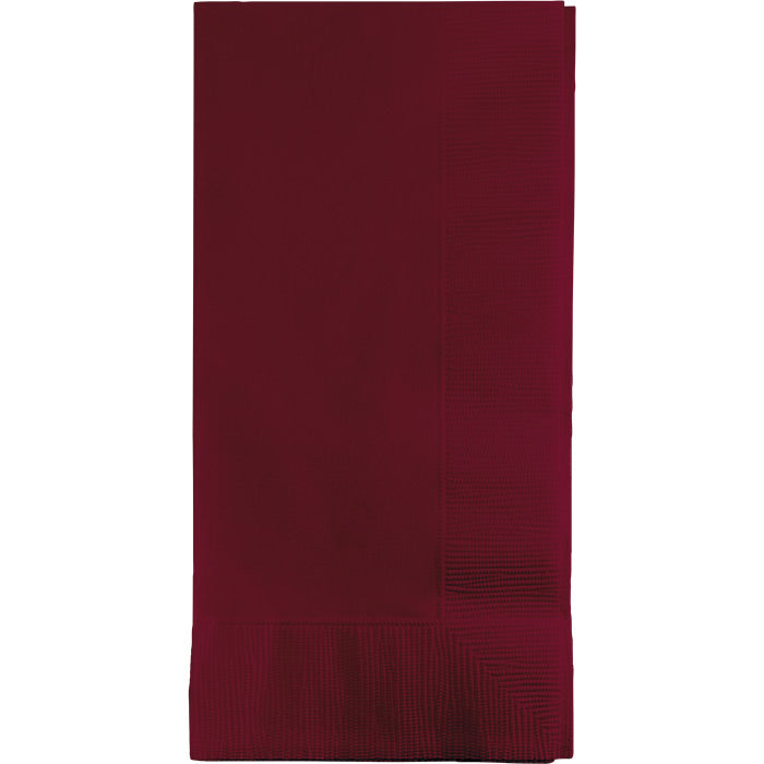 Bulk 600ct Burgundy 2 Ply Dinner Napkins 