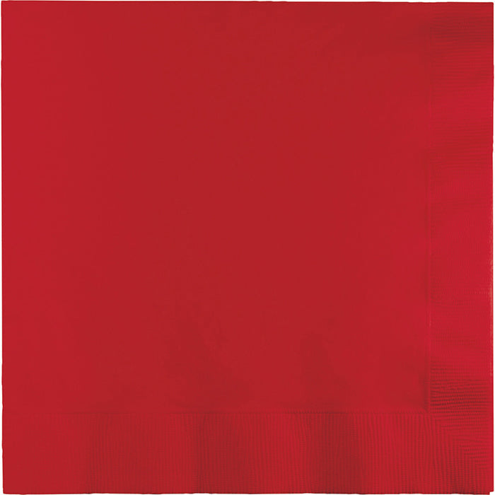 Bulk 250ct Classic Red Dinner Napkins 3 Ply 
