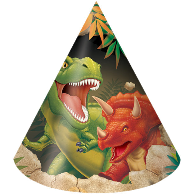 Dinosaur Party Hats, 8 ct by Creative Converting