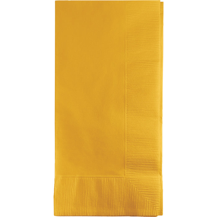 Bulk 600ct School Bus Yellow 2 Ply Dinner Napkins 