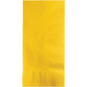 School Bus Yellow Dinner Napkins 2Ply 1/8Fld, 100 ct by Creative Converting