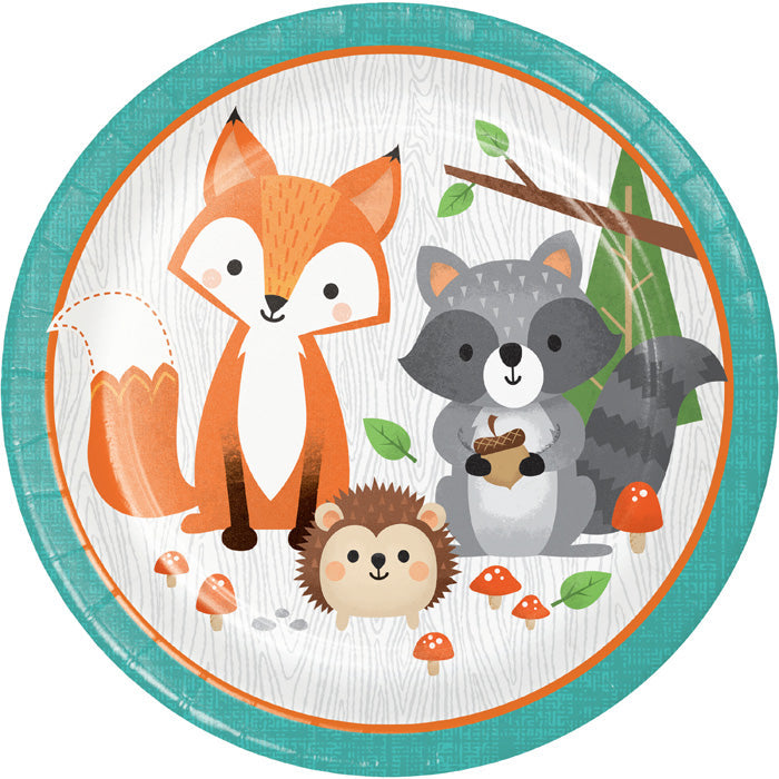 Wild One Woodland Paper Plates, Pack Of 8 by Creative Converting