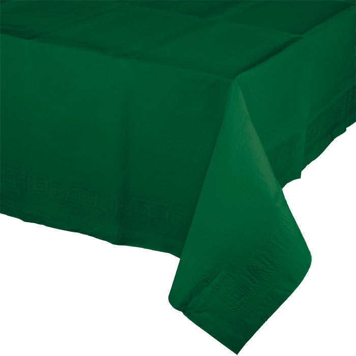Hunter Green Tablecover 54"X 108" Polylined Tissue by Creative Converting