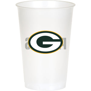 96ct Bulk Green Bay Packers 20 oz Plastic Cups