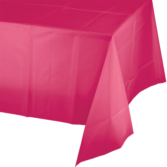 Hot Magenta Tablecover Plastic 54" X 108" by Creative Converting