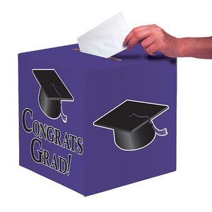 6ct Bulk Graduation Card Boxes Purple