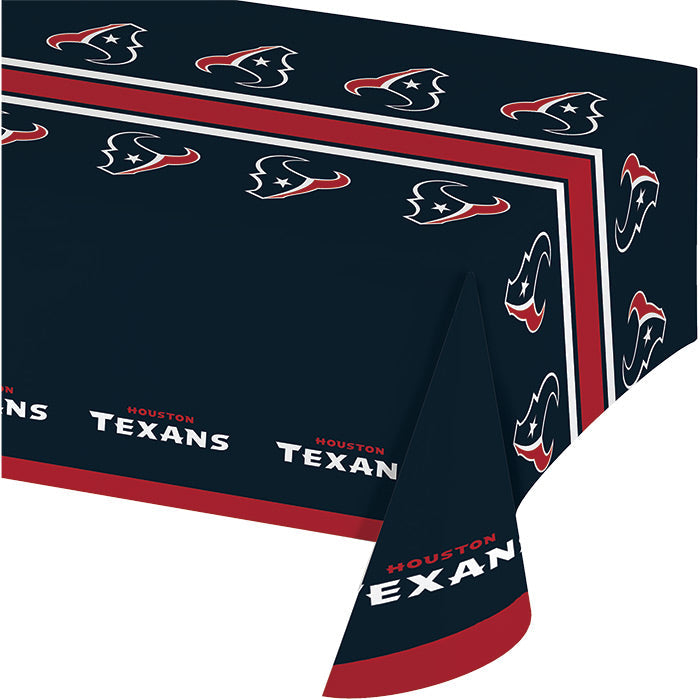 Houston Texans Plastic Table Cover, 54" x 102" by Creative Converting