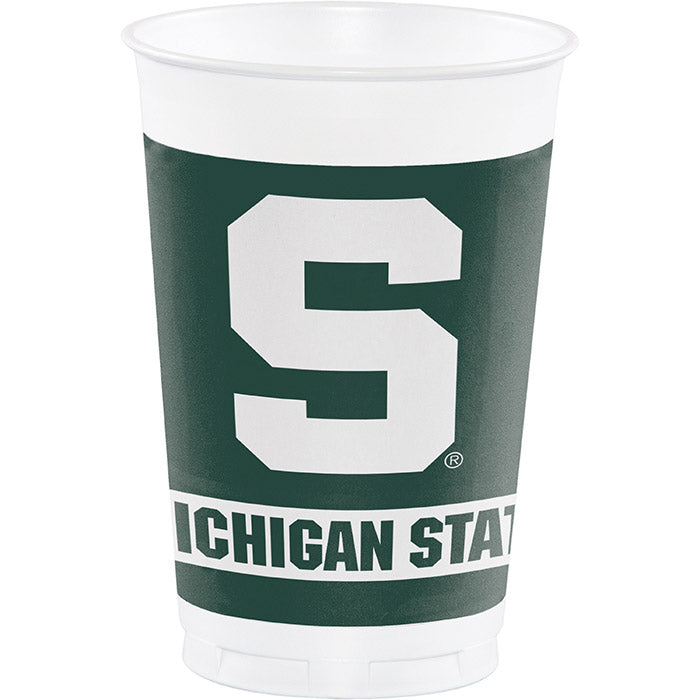 96ct Bulk Michigan State University 20 oz Plastic Cups