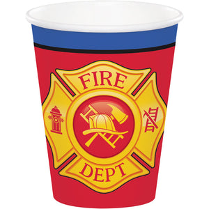 Flaming Fire Truck Hot/Cold Paper Cups 9 Oz., 8 ct by Creative Converting