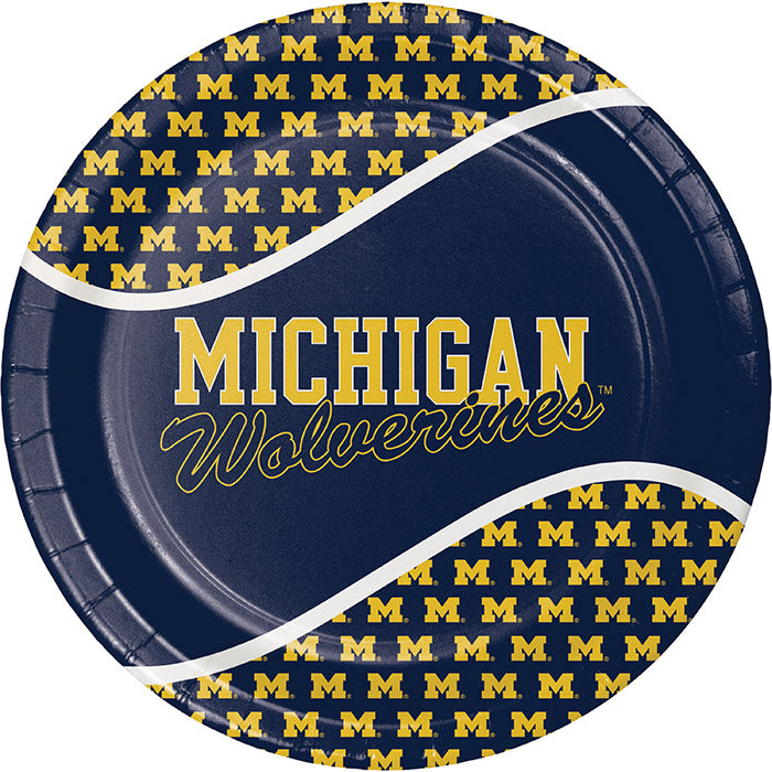 96ct Bulk University of Michigan Dinner Plate