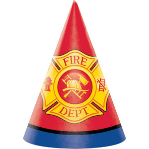 48ct Bulk Fire Truck Party Hats,