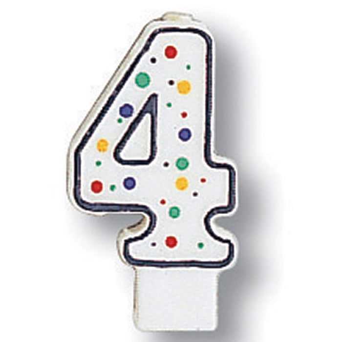 6ct Bulk Polka Dot #4 Candles