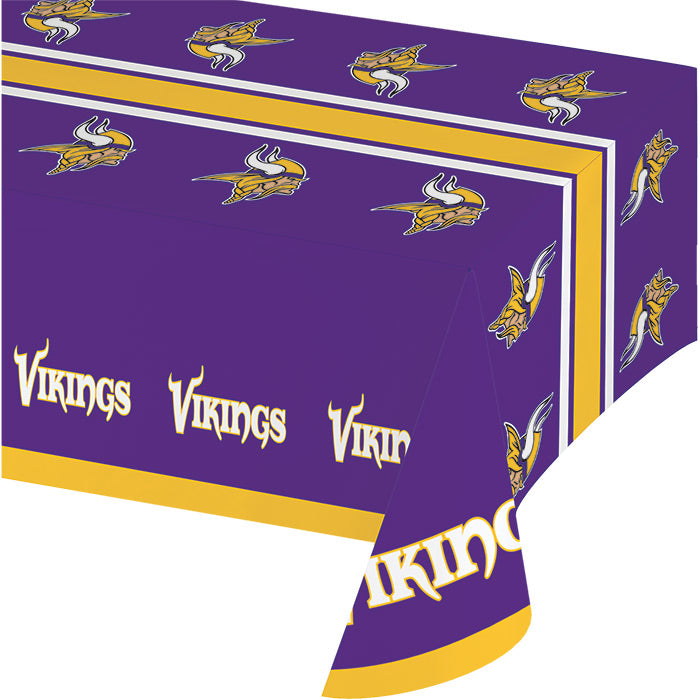 Minnesota Vikings Plastic Table Cover, 54" x 102" by Creative Converting