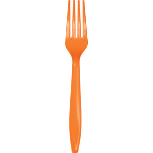 Sunkissed Orange Plastic Forks, 24 ct by Creative Converting