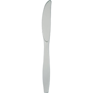 Bulk 288ct Shimmering Silver Plastic Knives 