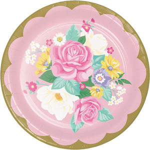 96ct Bulk Floral Tea Party Dinner Plates