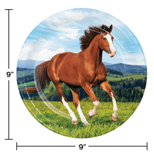 Horse And Pony Paper Plates, 8 ct Party Decoration
