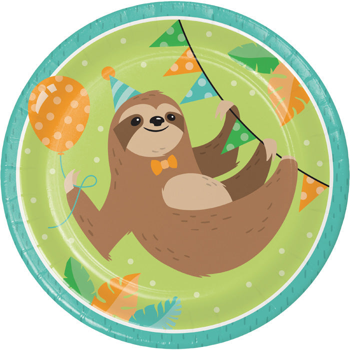 Sloth Party Paper Plates, Pack Of 8 by Creative Converting
