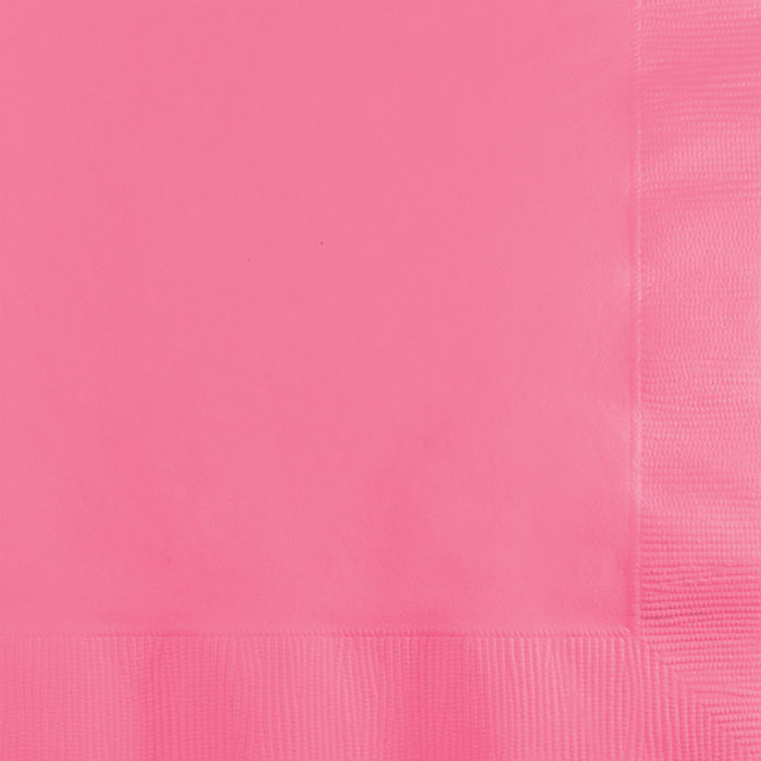 500ct Bulk Candy Pink Beverage Napkins 3 ply by Creative Converting