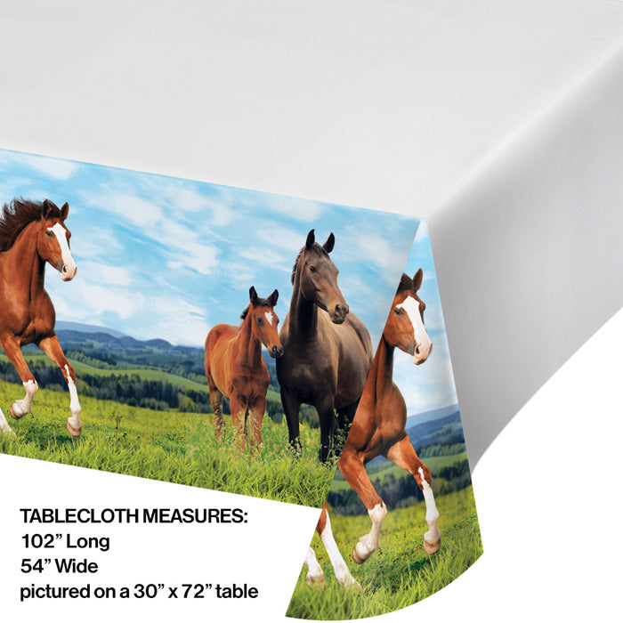 6ct Bulk Wild Horse Plastic Table Covers